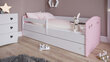 Bērnu gulta Kocot Kids Julia, 80x140 cm, rozā/balta cena un informācija | Bērnu gultas | 220.lv