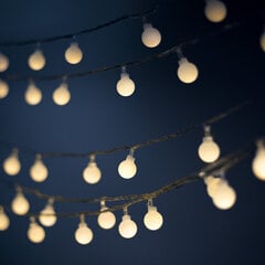 String Light Solar LED FROSTED BALLS SFB61 6,5m 30 bumbiņas silti baltas ar 8 programmām цена и информация | Гирлянды | 220.lv