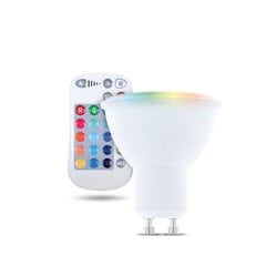 5w GU 10 RGB + balta spuldze ar pulti цена и информация | Лампочки | 220.lv