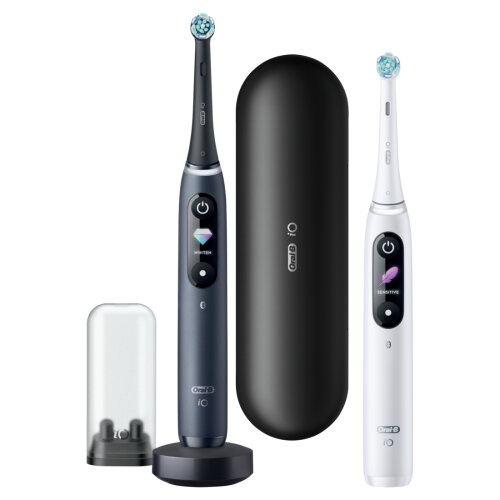 Oral-B iO8 Series Duo Pack Black Onyx /White цена и информация | Elektriskās zobu birstes | 220.lv