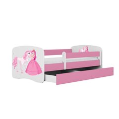 Bērnu gulta ar matraci Kocot Kids Babydreams, 80x180 cm, rozā cena un informācija | Bērnu gultas | 220.lv