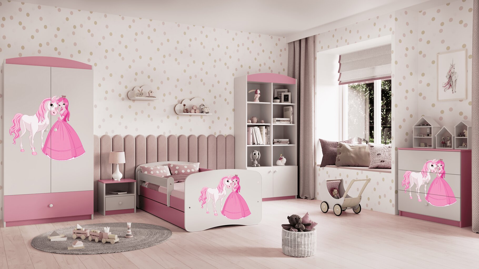 Bērnu gulta ar matraci Kocot Kids Babydreams, 80x160 cm, rozā цена и информация | Bērnu gultas | 220.lv