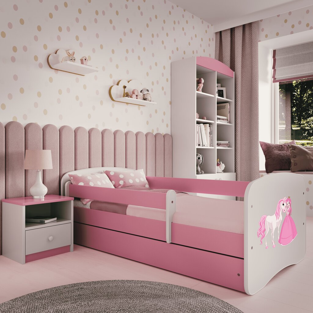 Bērnu gulta Kocot Kids Babydreams, 80x160 cm, rozā cena un informācija | Bērnu gultas | 220.lv