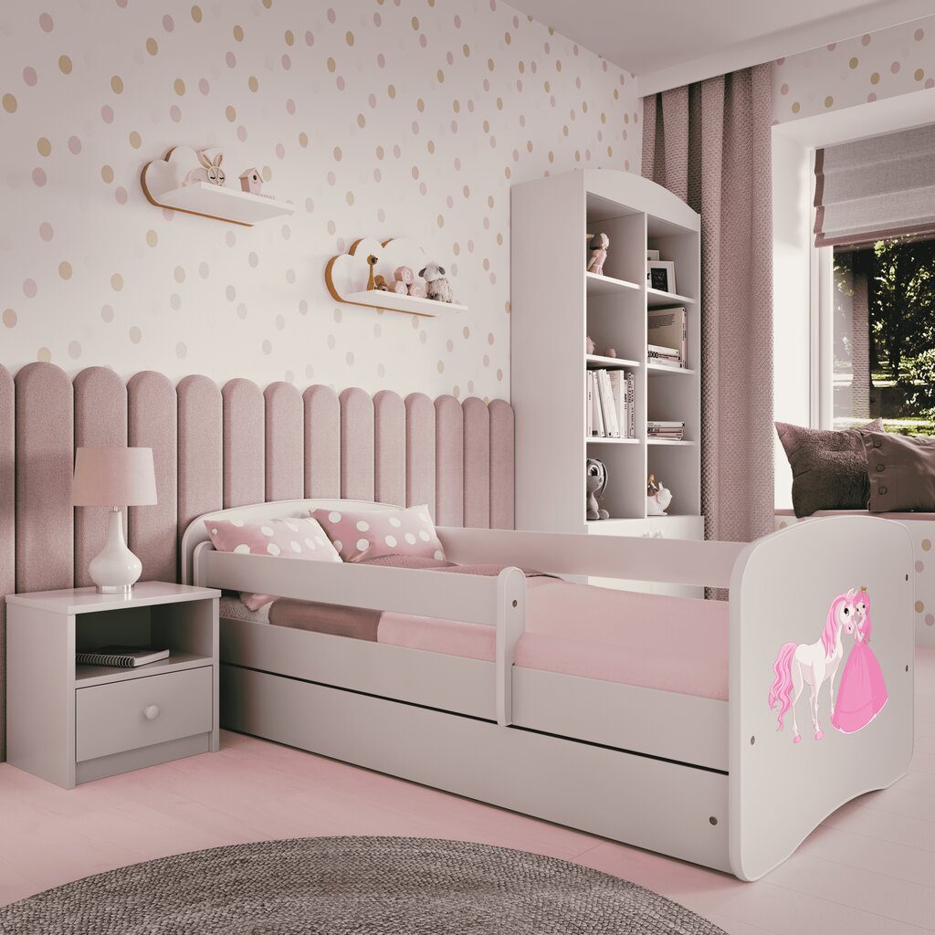 Bērnu gulta ar matraci Kocot Kids Babydreams, 80x180 cm, balta cena un informācija | Bērnu gultas | 220.lv