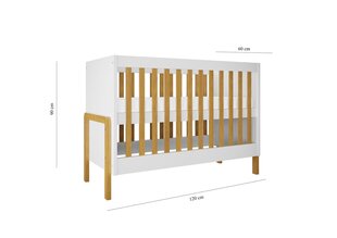 Bērnu gultiņa Kocot Kids Victor, 60x120 cm, balta цена и информация | Детские кроватки | 220.lv