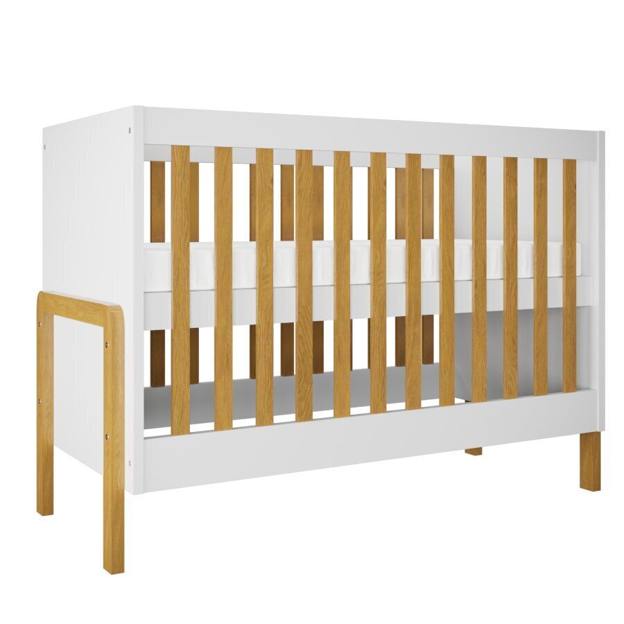 Bērnu gultiņa Kocot Kids Victor, 60x120 cm, balta cena un informācija | Zīdaiņu gultas | 220.lv