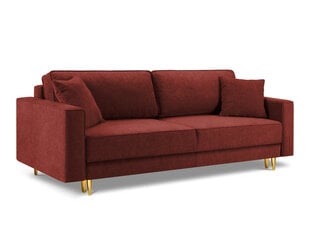 Trīsvietīgs dīvāns Micadoni Home Dunas, sarkans/zeltainas krāsas цена и информация | Диваны | 220.lv
