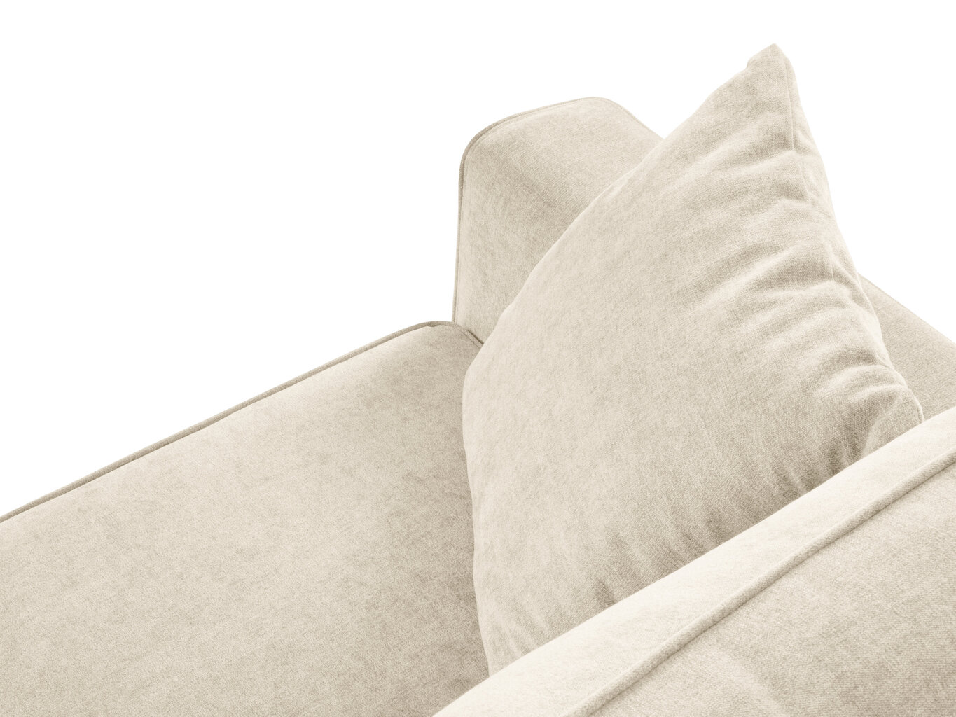Trīsvietīgs dīvāns Micadoni Home Dunas, smilškrāsas/melns cena un informācija | Dīvāni | 220.lv