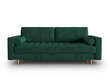 Trīsvietīgs dīvāns Micadoni Home Gobi, zaļš cena un informācija | Dīvāni | 220.lv