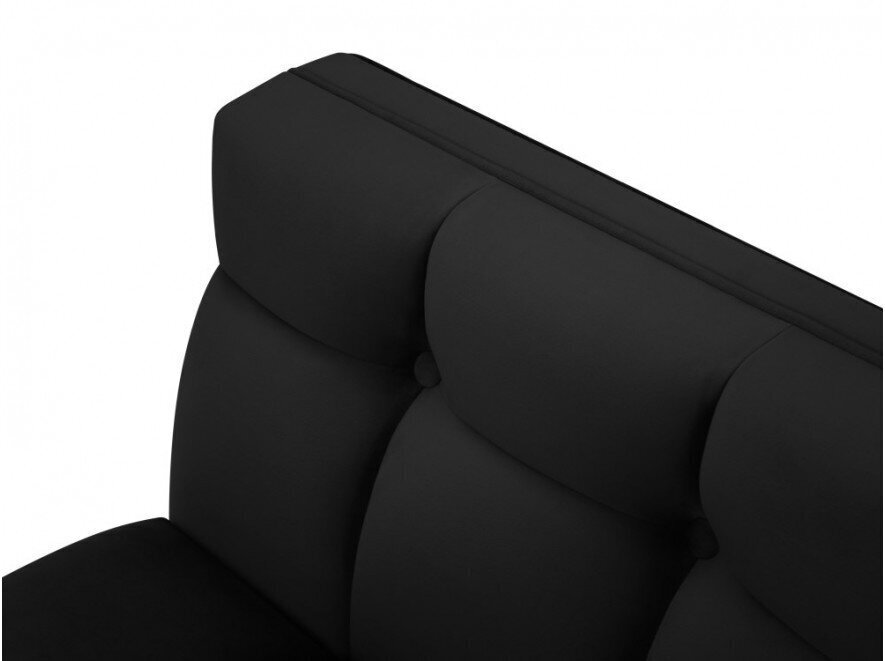 Divvietīgs velūra dīvāns Micadoni Home Karoo, melns cena un informācija | Dīvāni | 220.lv