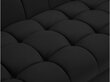 Divvietīgs velūra dīvāns Micadoni Home Karoo, melns cena un informācija | Dīvāni | 220.lv