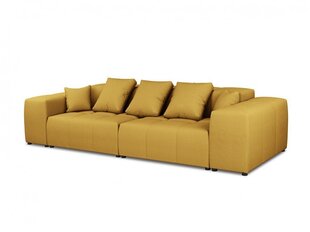 Trīsvietīgs dīvāns Micadoni Home Margo, dzeltens cena un informācija | Dīvāni | 220.lv