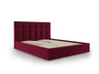 Velūra gulta Micadoni Home Phaedra 180x200 cm, tumsi sarkana cena un informācija | Gultas | 220.lv
