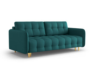 Trīsvietīgs dīvāns Micadoni Home Scaleta, zils/zeltainas krāsas cena un informācija | Dīvāni | 220.lv