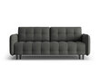 Trīsvietīgs dīvāns Micadoni Home Scaleta, tumši pelēks/melns cena un informācija | Dīvāni | 220.lv