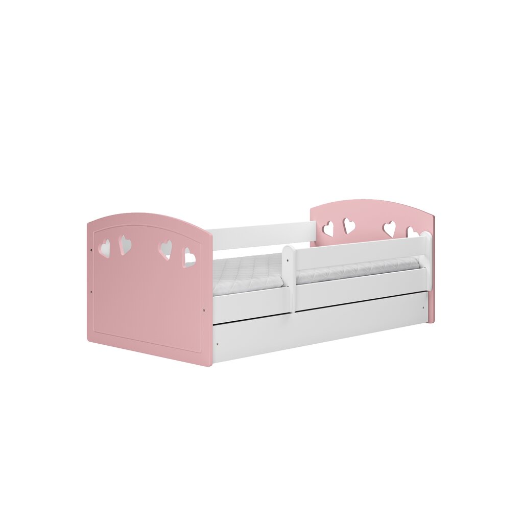 Bērnu gulta ar matraci Kocot Kids Julia, 80x160 cm, rozā/balta cena un informācija | Bērnu gultas | 220.lv