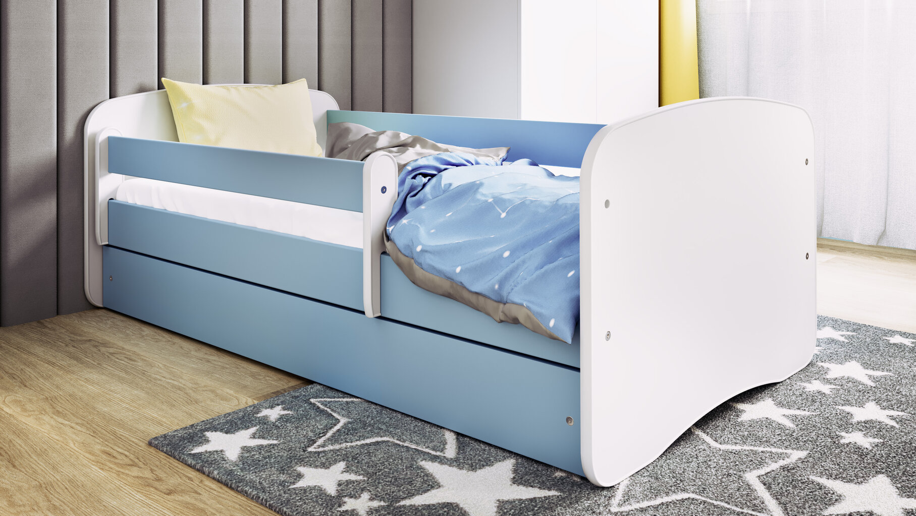 Bērnu gulta ar matraci Kocot Kids Babydreams, 80x180 cm, zila цена и информация | Bērnu gultas | 220.lv