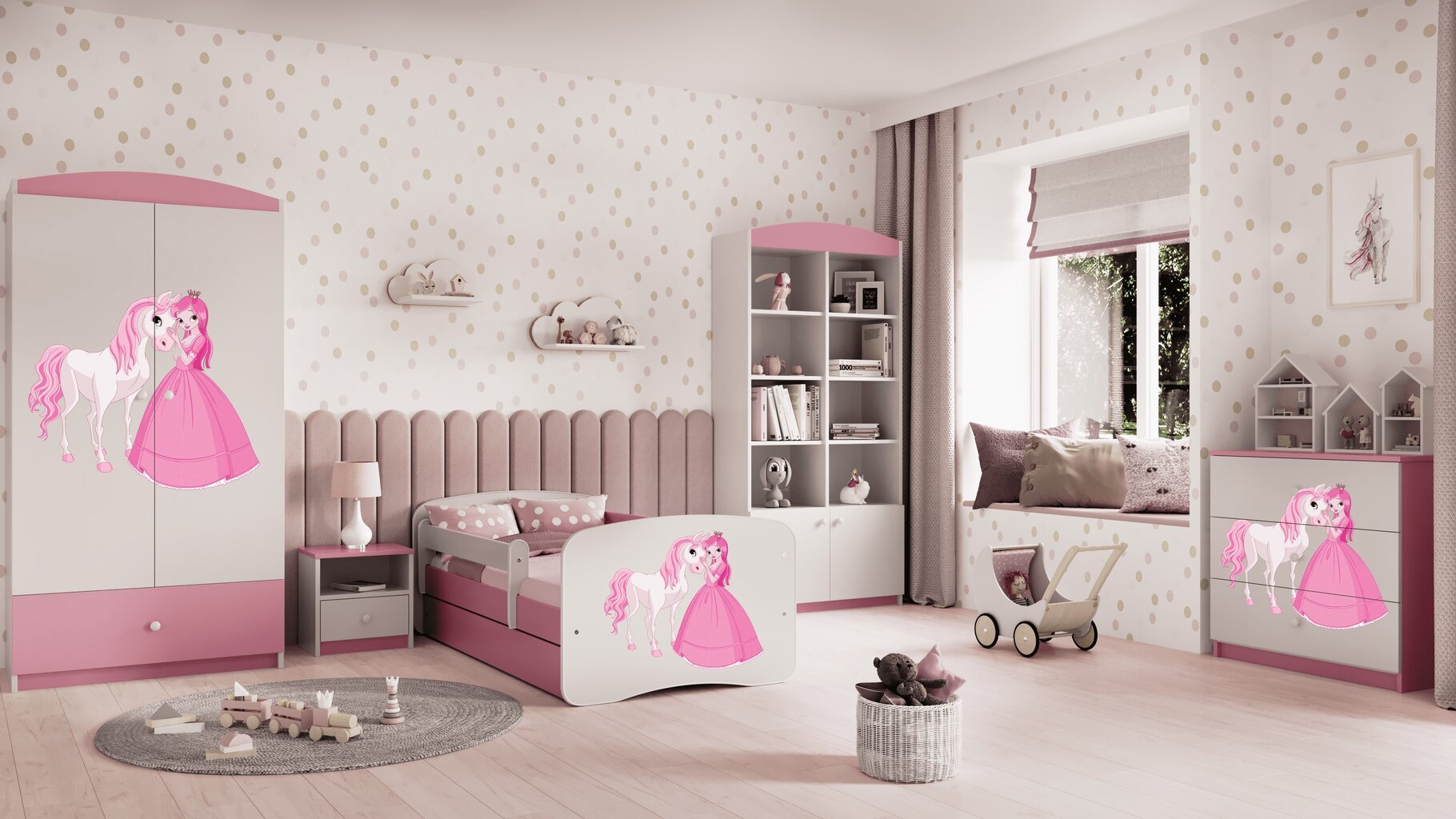 Bērnu gulta Kocot Kids Babydreams, 80x180 cm, rozā cena un informācija | Bērnu gultas | 220.lv