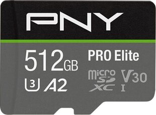 MicroSDXC PNY P-SDUX512U3100PRO-GE 512GB цена и информация | Карты памяти для фотоаппаратов | 220.lv