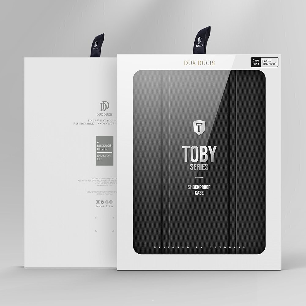 Dux Ducis Toby Smart Cover priekš iPad 9.7 '' 2018/iPad 9.7 '' 2017, melns cena un informācija | Somas, maciņi | 220.lv