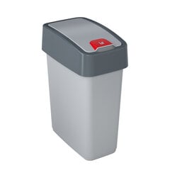 10 L atkritumu tvertne ar uzspiežamu vāku, sudraba krāsā cena un informācija | Miskastes | 220.lv