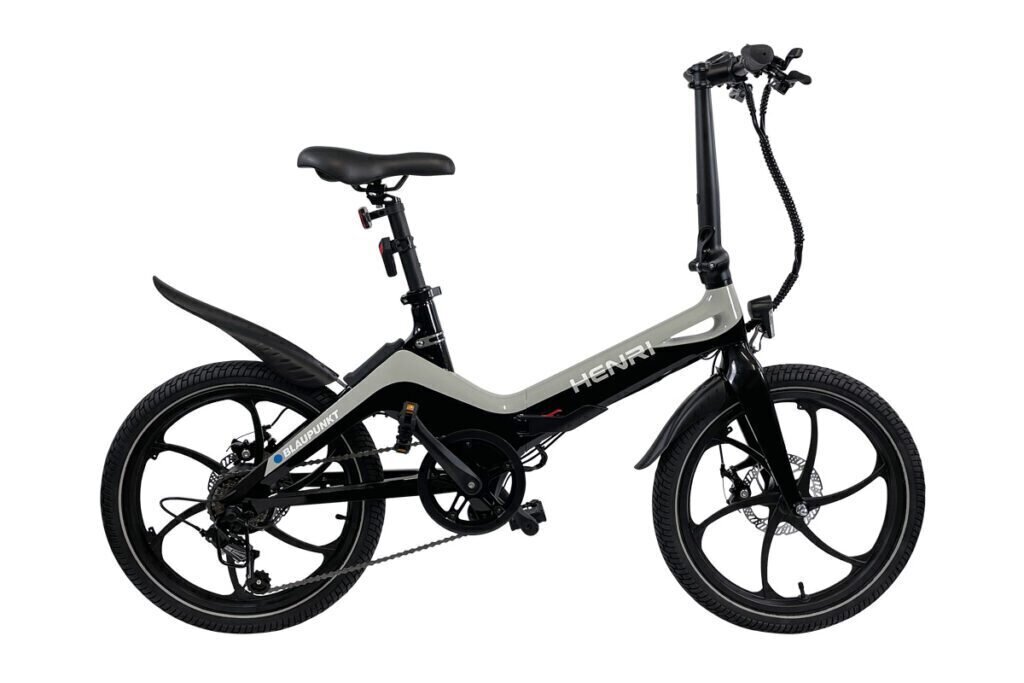 Salokāms elektriskais velosipēds Blaupunkt Henri, 20", pelēks цена и информация | Elektrovelosipēdi | 220.lv