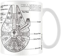 Кружка Звёздные Войны скетч корабля «Тысячелетний сокол» (Millennium Falcon) цена и информация | Стаканы, фужеры, кувшины | 220.lv
