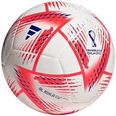Футбольный мяч Adidas Al Rihla Club Ball 2022, красный/белый цена и информация | Футбольные мячи | 220.lv