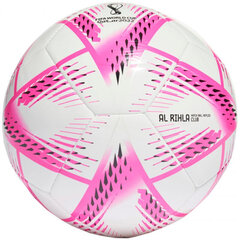 Футбольный мяч Adidas Al Rihla Club Ball 2022, розовый/белый цена и информация | Футбольные мячи | 220.lv