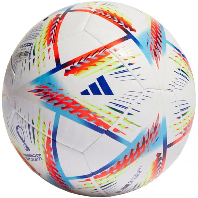 Futbola bumba Adidas Al Rihla Training Ball 2022, balta/oranža цена и информация | Futbola bumbas | 220.lv