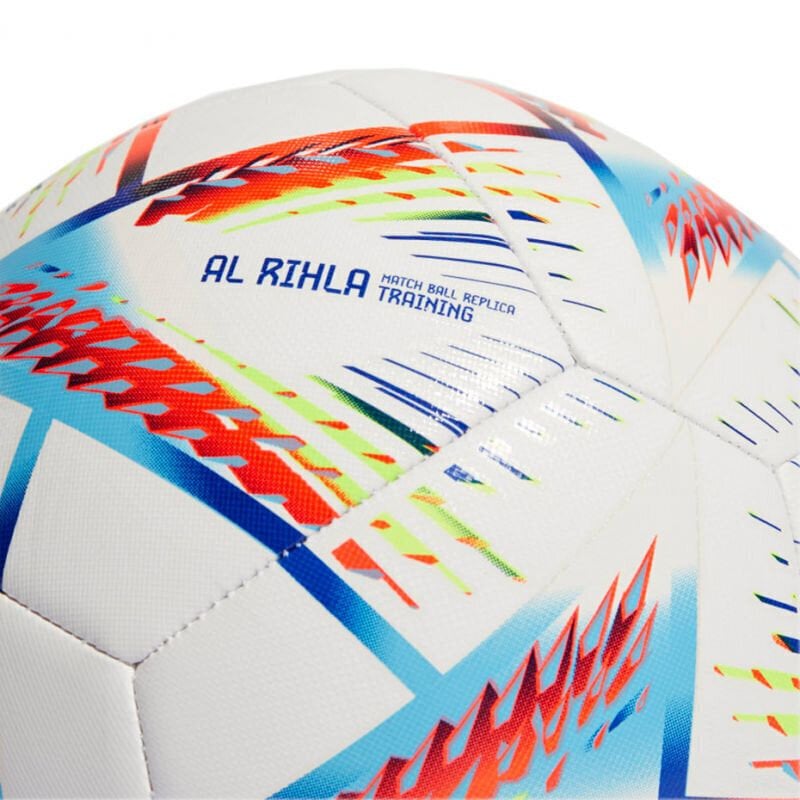 Futbola bumba Adidas Al Rihla Training Ball 2022, balta/oranža cena un informācija | Futbola bumbas | 220.lv