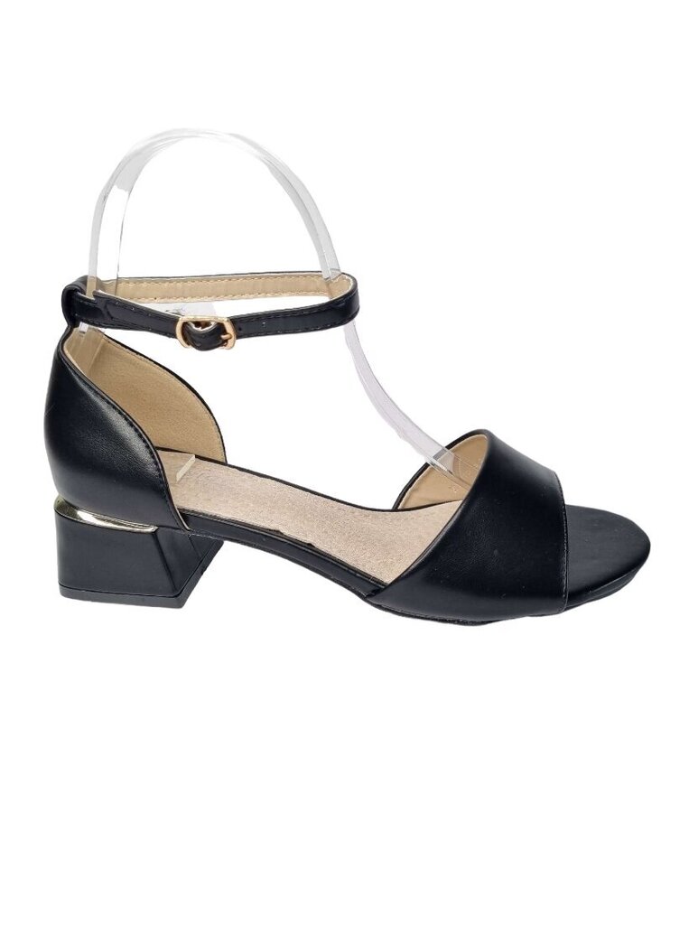 Sieviešu sandales uz papēža SEASTAR, melnas. цена и информация | Sieviešu sandales | 220.lv