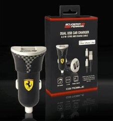 Ferrari charger FEBCCCBUNBK 2in1 MFI black / black cena un informācija | Lādētāji un adapteri | 220.lv