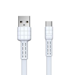 Кабель Remax Armor Series плоский USB/USB Type C 5V 2.4A, белый (RC-116a) цена и информация | Кабели для телефонов | 220.lv