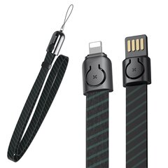 USB-кабель для передачи данных Baseus для Lightning 2.4A 85 см, в полоску черного цвета (CALJL-BW1) цена и информация | Кабели для телефонов | 220.lv