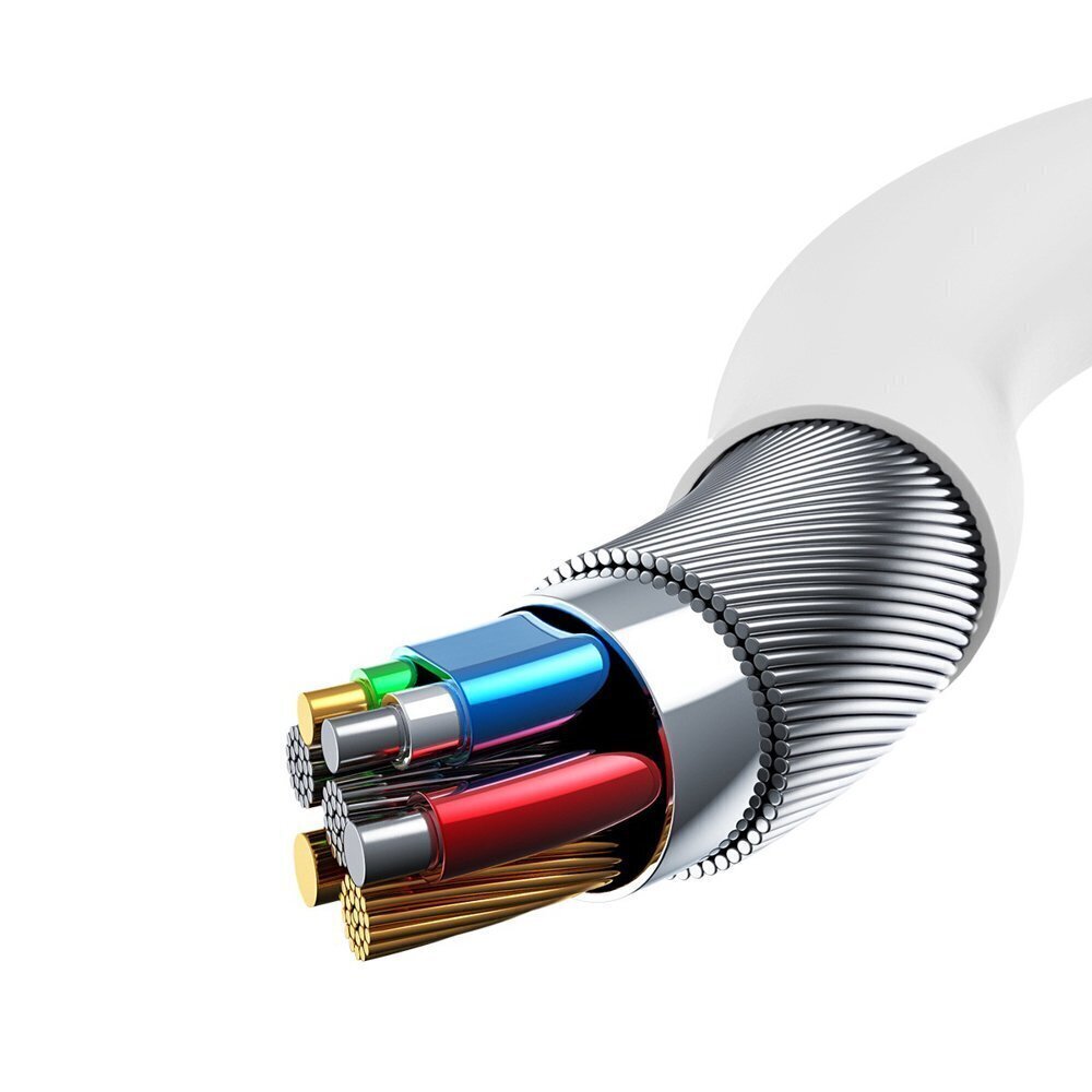 Baseus BMX MFI Mini Cable Durable Wire USB Type C PD 18W / Lightning 1.2m white (CATLSW-A02) cena un informācija | Savienotājkabeļi | 220.lv