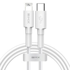 Кабель Baseus BMX MFI Mini Cable Durable Wire USB Type C PD 18Вт / Lightning 1.2 м, белый (CATLSW-A02) цена и информация | Кабели для телефонов | 220.lv