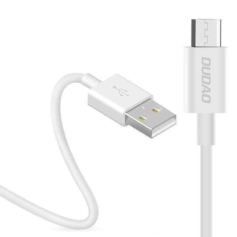 Dudao USB / micro USB data charging cable 3A 1m white (L1M white) цена и информация | Savienotājkabeļi | 220.lv