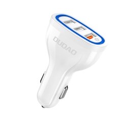 Универсальное автомобильное зарядное устройство Dudao 3x USB Quick Charge 3.0 QC3.0 2.4A 18Вт, белое (R7S) цена и информация | Зарядные устройства для телефонов | 220.lv