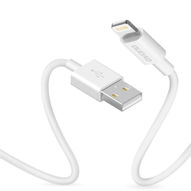 Dudao USB / Lightning data charging cable 3A 1m white (L1L white) cena un informācija | Savienotājkabeļi | 220.lv