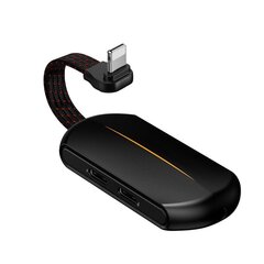 Baseus GAMO L47 audio adapter Lightning - 2x Lightning + mini jack 3.5mm for charging and music black (CALL47-01) цена и информация | Адаптеры и USB разветвители | 220.lv