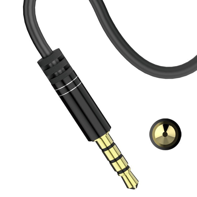 Dudao angled cable AUX mini jack 3.5mm 1m cable black (L11 black) cena un informācija | Savienotājkabeļi | 220.lv