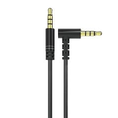 Dudao angled cable AUX mini jack 3.5mm 1m cable black (L11 black) цена и информация | Кабели для телефонов | 220.lv