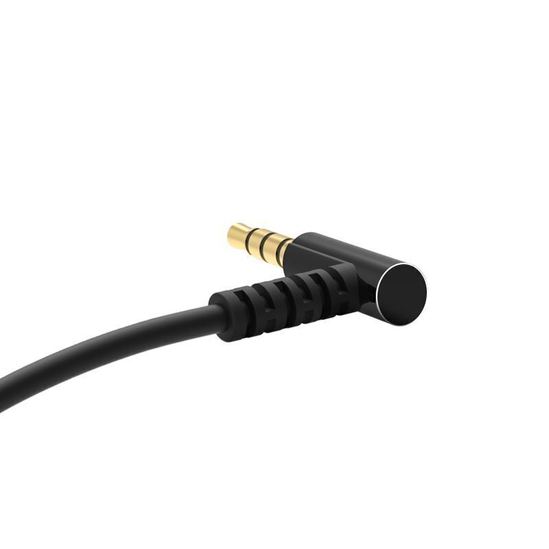 Dudao angled cable AUX mini jack 3.5mm 1m cable black (L11 black) cena un informācija | Savienotājkabeļi | 220.lv