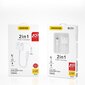 Dudao USB Type C - USB Type C / 3,5 mm mini jack headphone adapter audio and charging white (L13T white) cena un informācija | Adapteri un USB centrmezgli | 220.lv