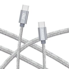 Dudao USB Type C - USB Type C cable 5 A 45 W 1 m Power Delivery Quick Charge gray (L5ProC) cena un informācija | Savienotājkabeļi | 220.lv