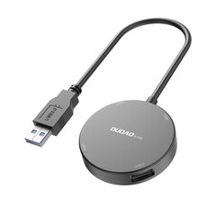 Dudao 4in1 USB - 1x USB 3.2 Gen 1 / 3x USB 2.0 HUB adapter splitter + cable black (A15B) цена и информация | Адаптеры и USB разветвители | 220.lv