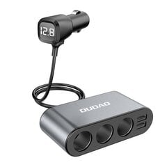 Dudao car charger 2x USB / 3x cigarette lighter splitter black (R1Pro black) цена и информация | Зарядные устройства для телефонов | 220.lv