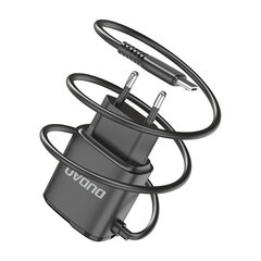 Dudao 2x USB wall charger with built-in micro USB 12 W cable black (A2ProM black) cena un informācija | Lādētāji un adapteri | 220.lv