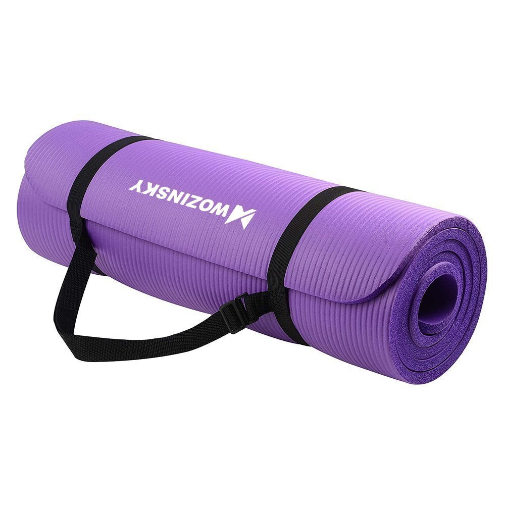 Gymnastic non slip mat for exercising 181 cm x 63 cm x 1 cm violet (WNSP-PURP) cena un informācija | Jogas preces | 220.lv